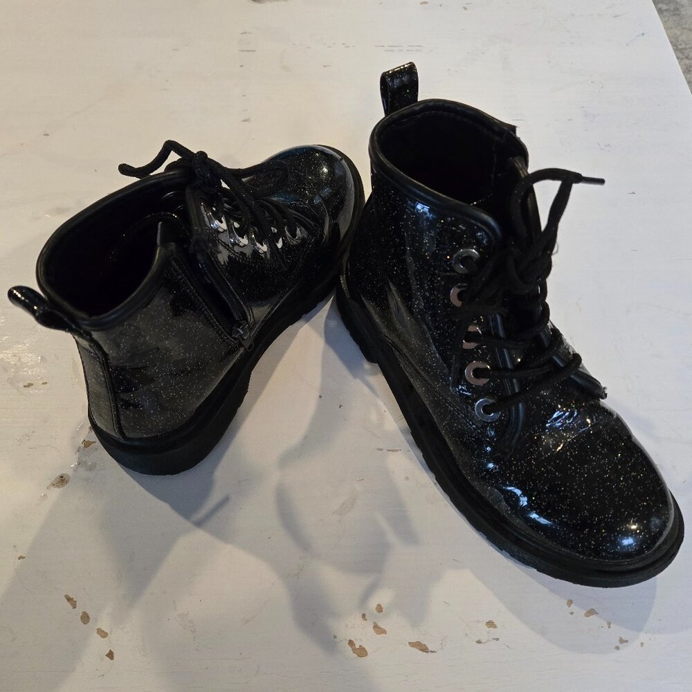 Girls Boots - Black Sparkle